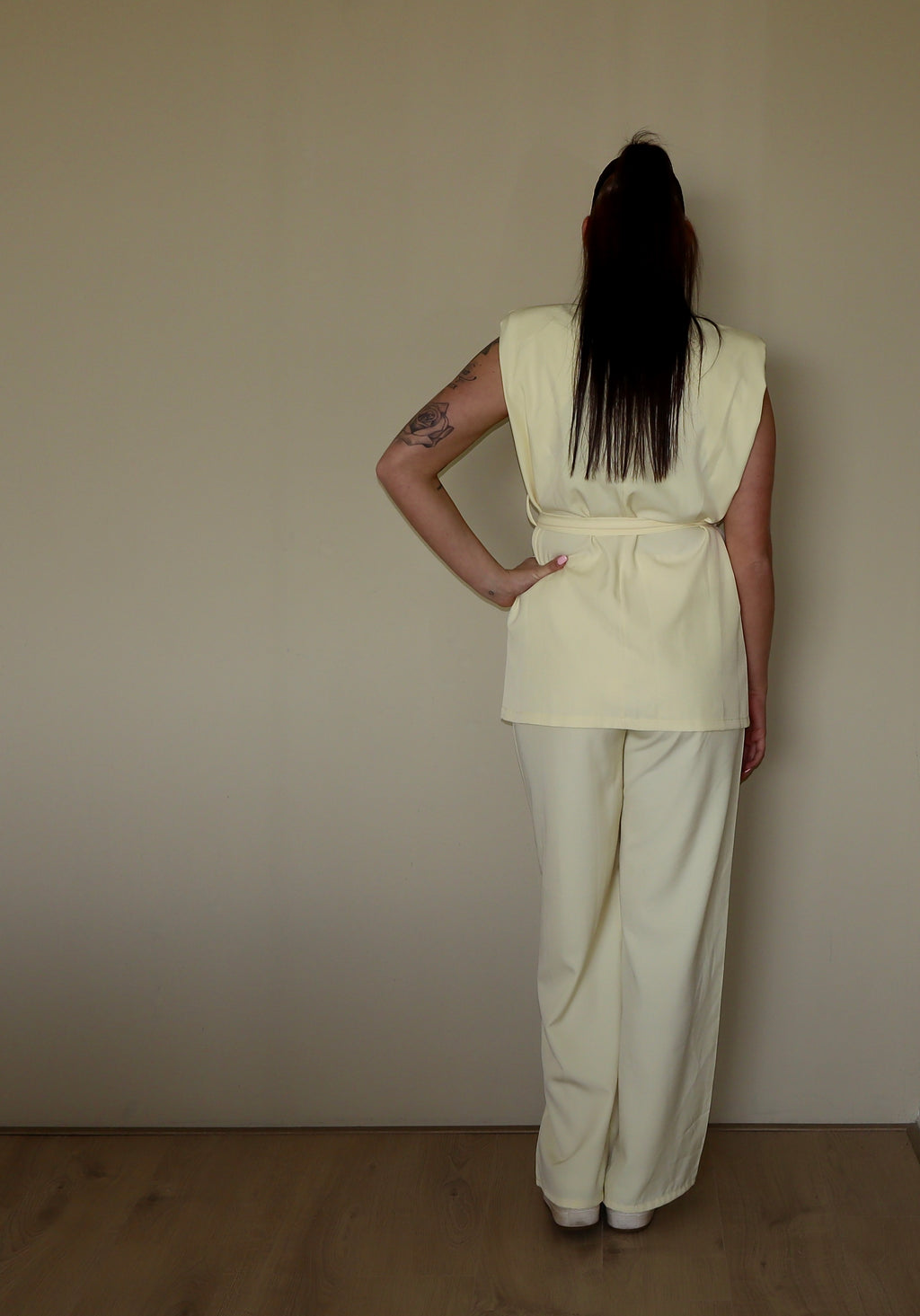 Soft yellow two piece