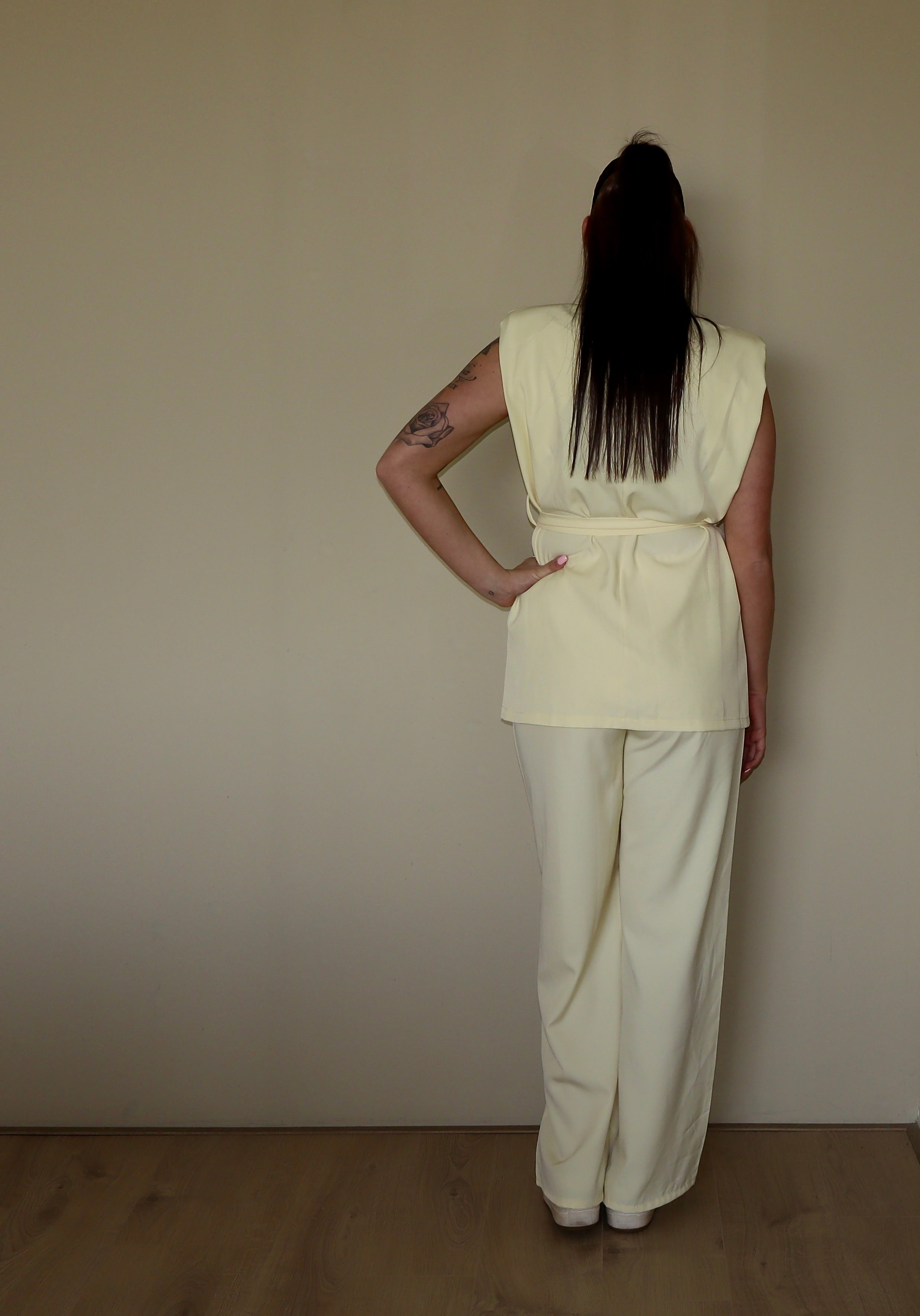 Soft yellow two piece