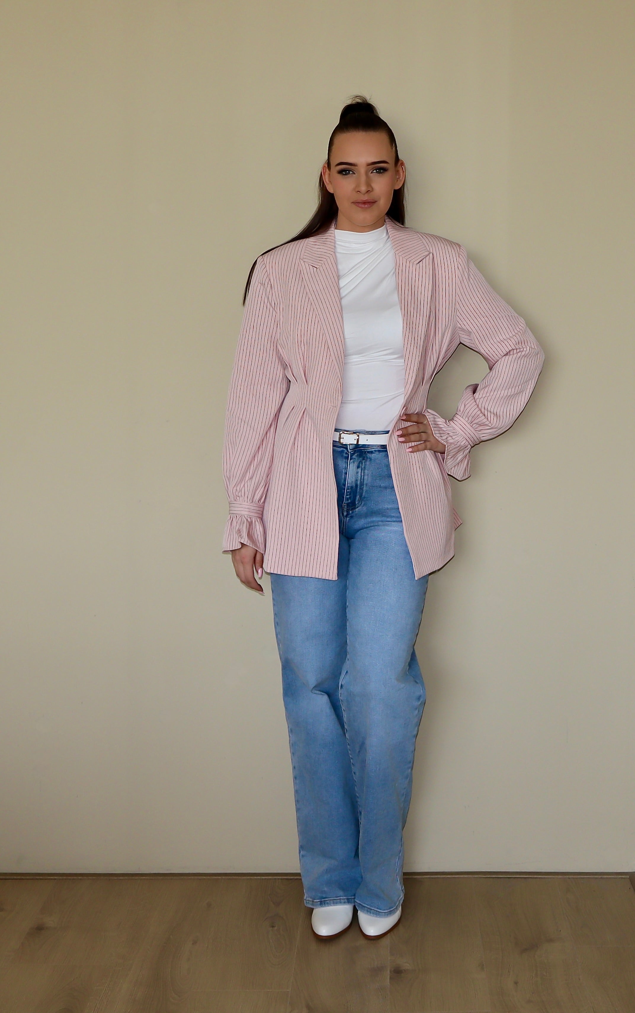 Stripe Blazer Pink