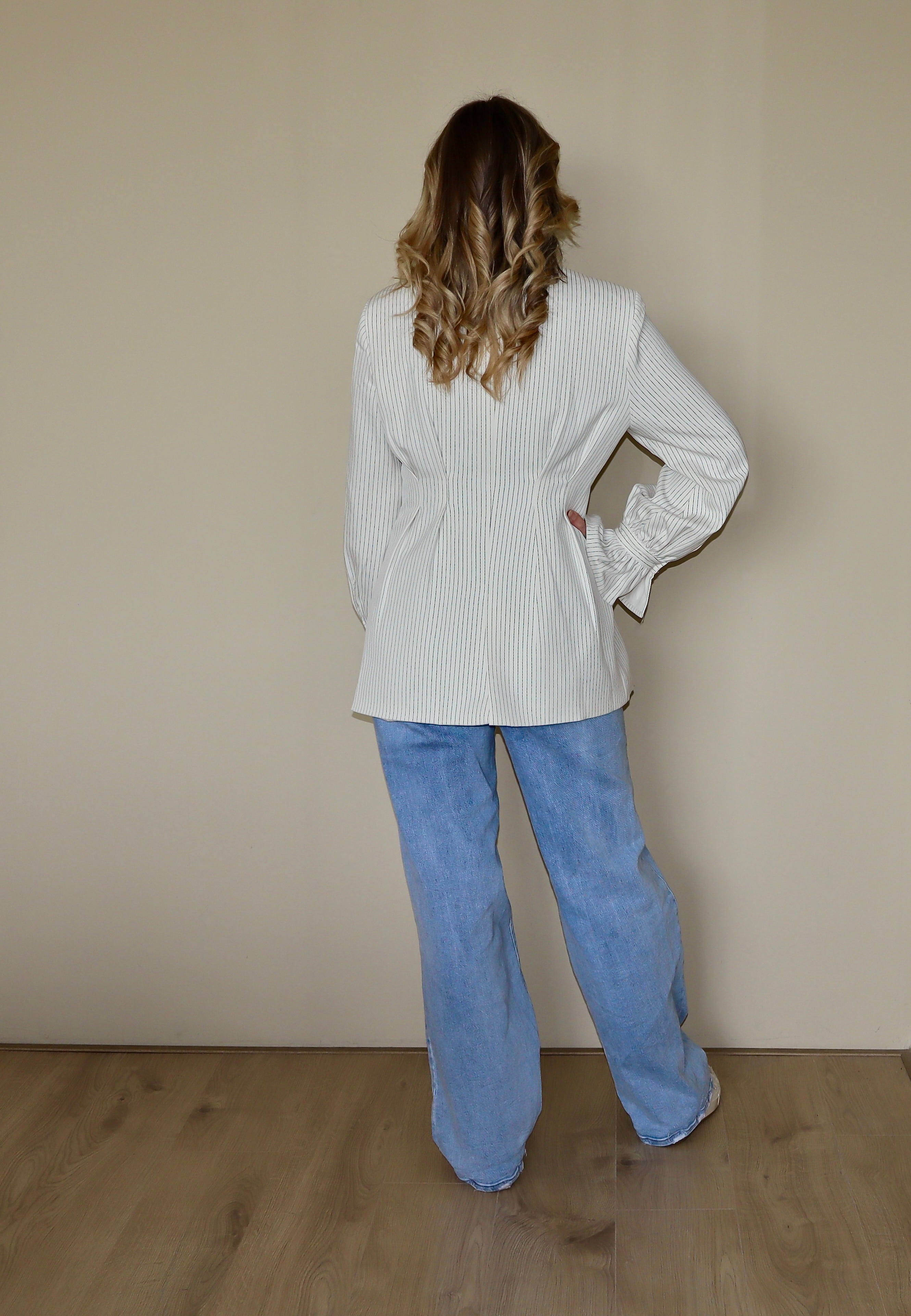 Stripe Blazer Crème