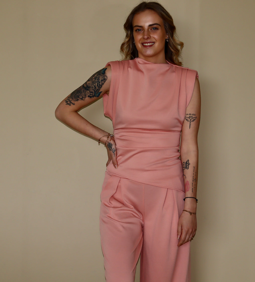 Peach two piece