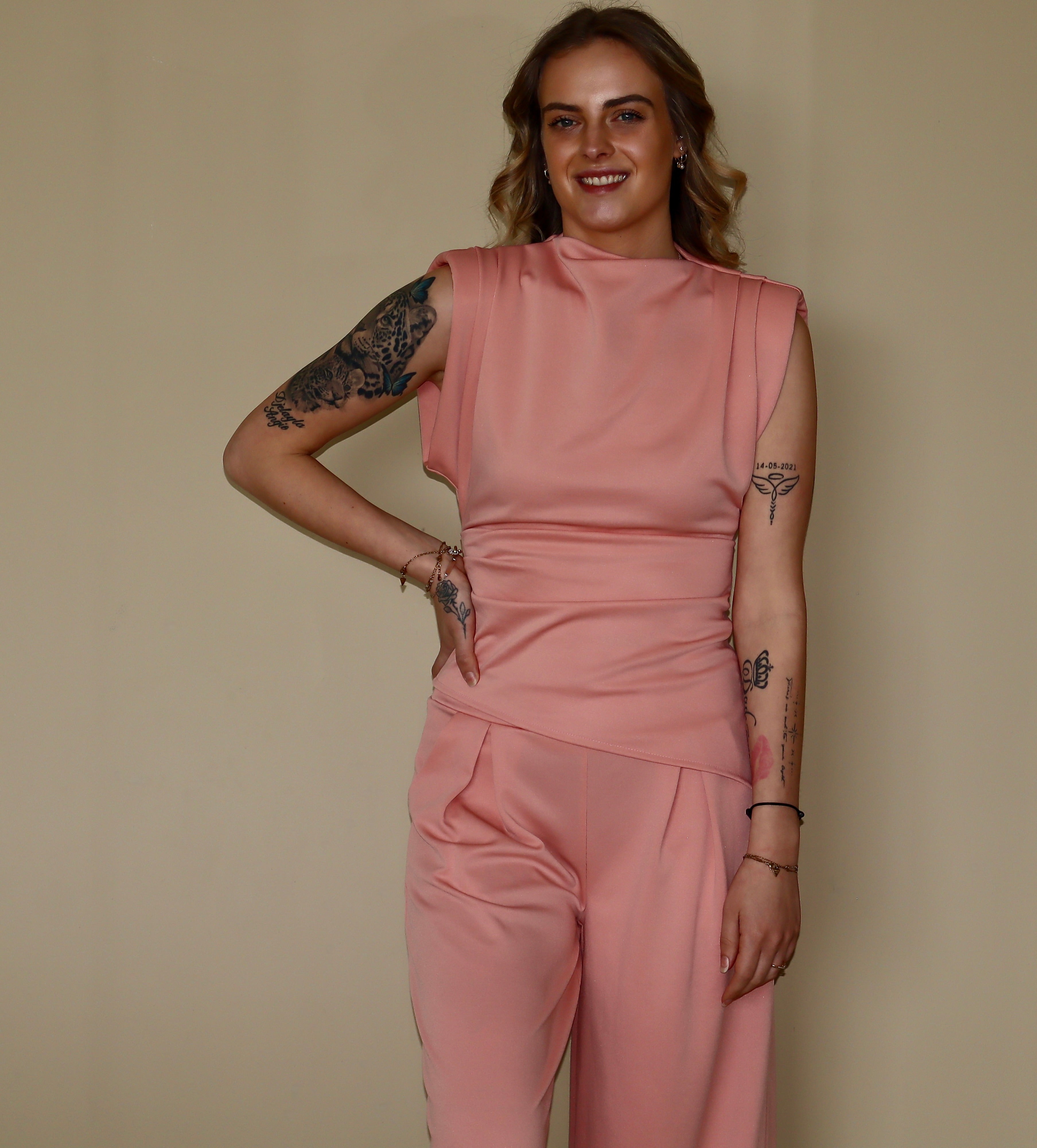 Peach two piece