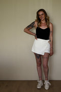 Buckle skort crème